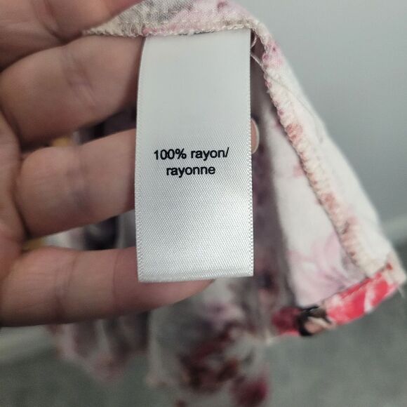 Maurices pink yellow colorblock floral high neck maxi Summer dress size xxl - Picture 3 of 6